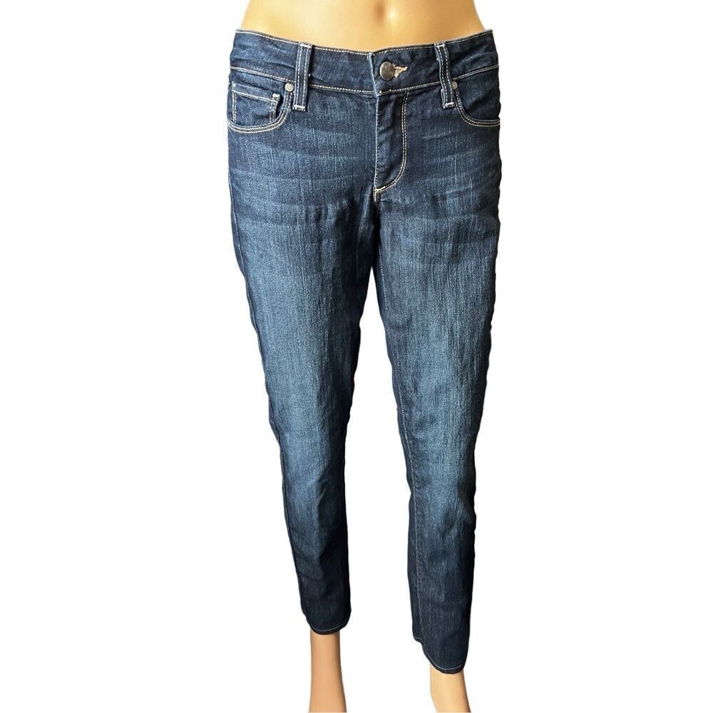 Paige Women's Dark Wash Low Rise Skinny Fit Denim Blue Jeans Size 27